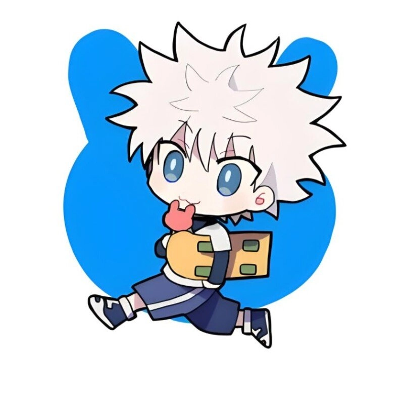 Cute Killua chibi melting smiles every glance