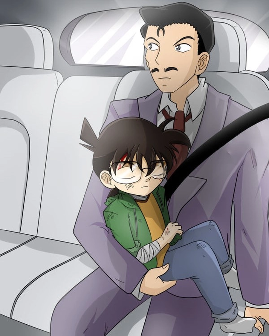Explore Detective Conan moments with Kogoro Mori in focus