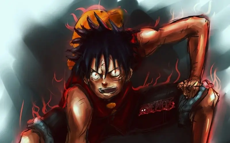 Iconic Luffy anime images with Luffy wanted poster