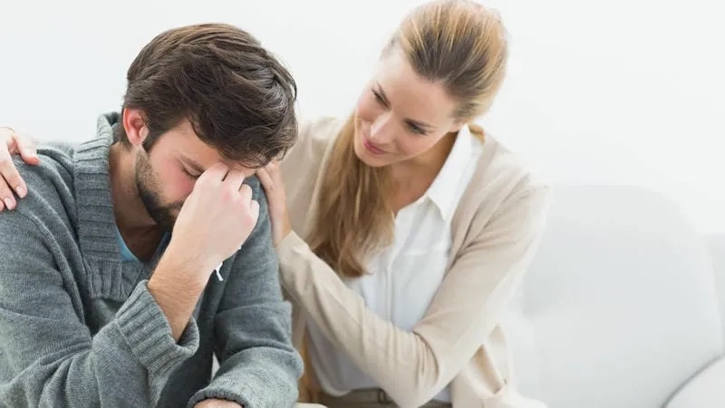 A person experiencing symptoms of clinical depression