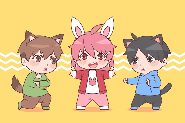 Manga chibi tutorial guiding every step