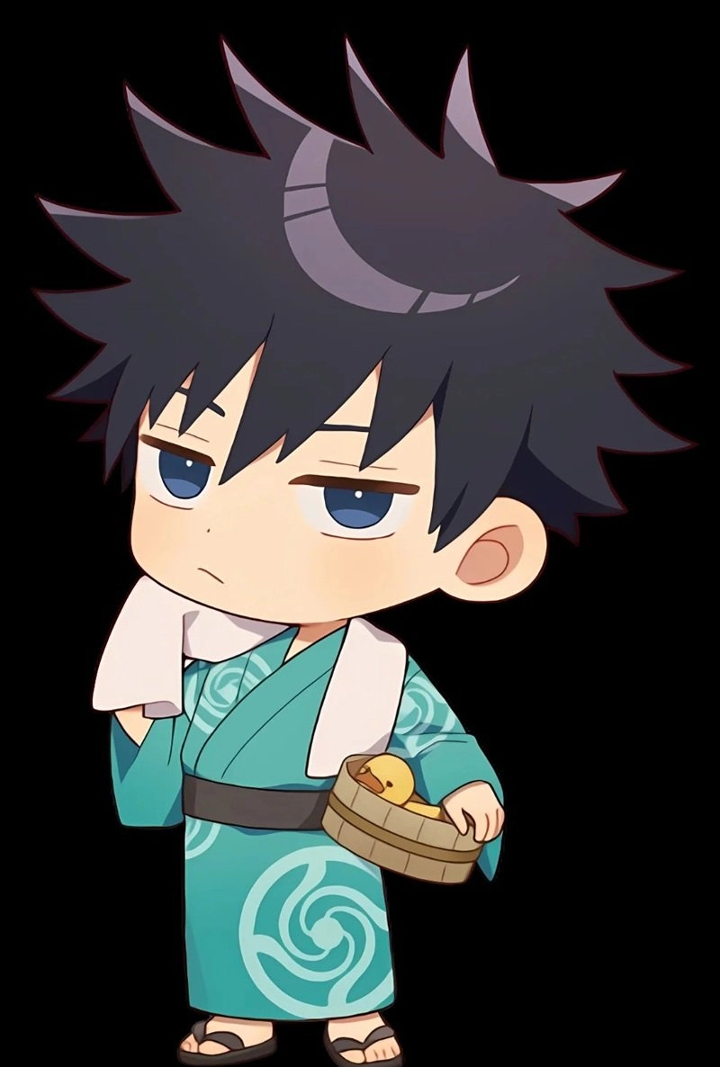 Chibi Megumi Fushiguro calm power in small form