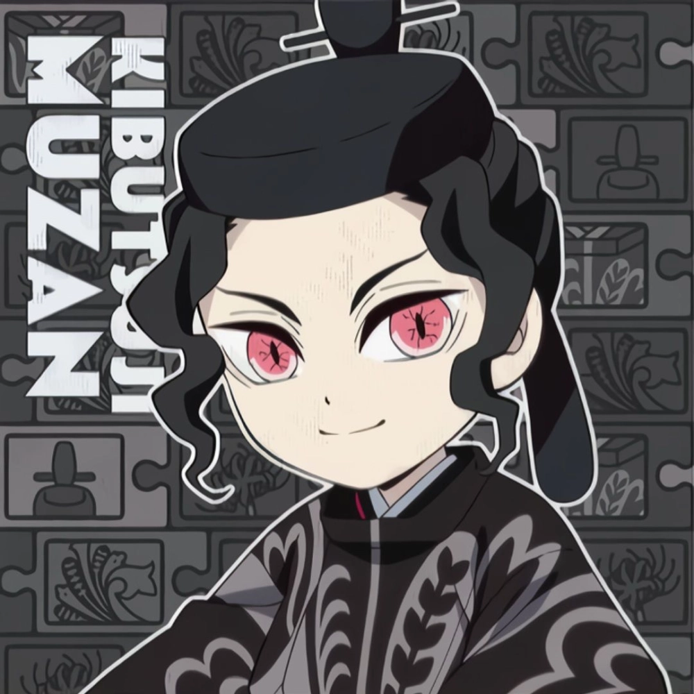 Muzan chibi demon king in tiny dark form