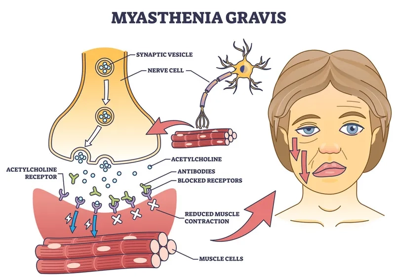 An infographic explaining what is myasthenia gravis