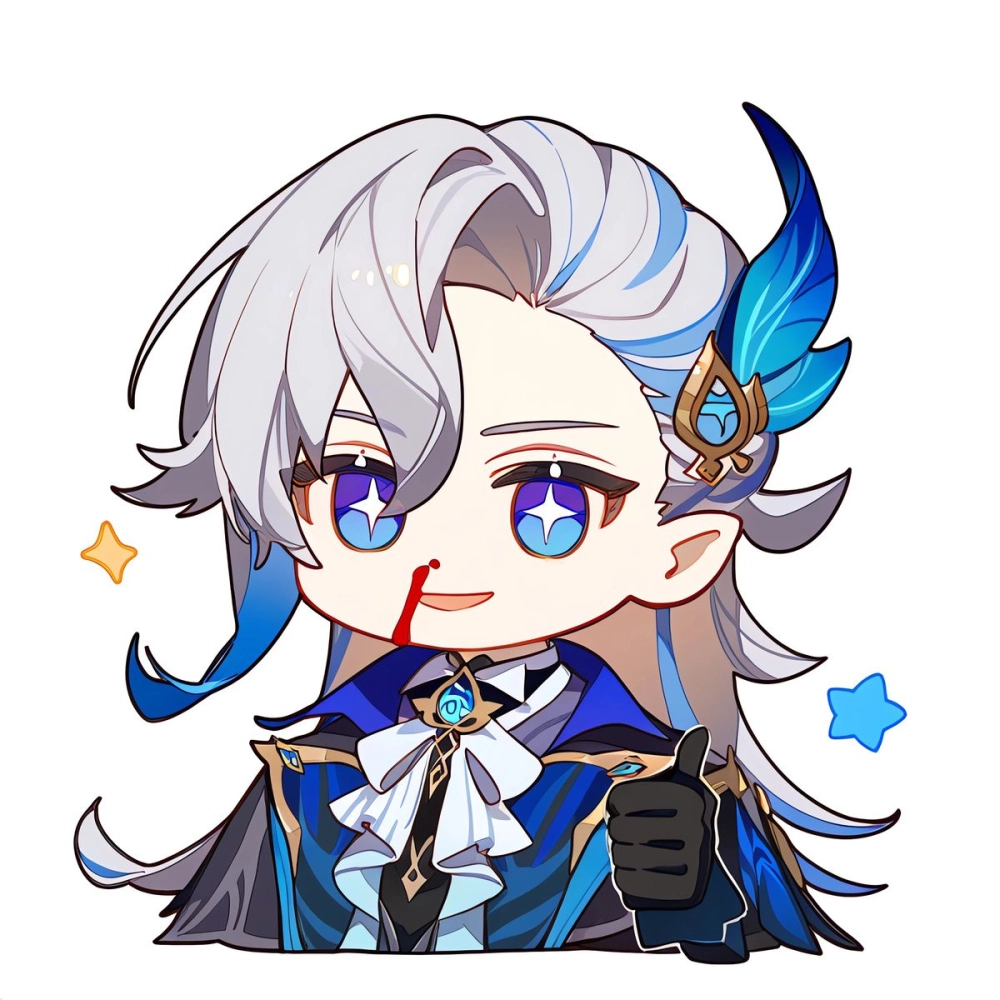 Neuvillette chibi shows judge charm in tiny form