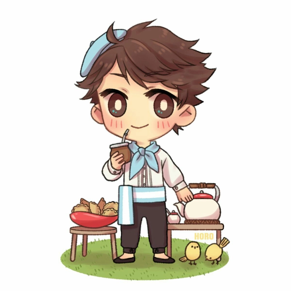 Oikawa chibi drawing sketch of little star