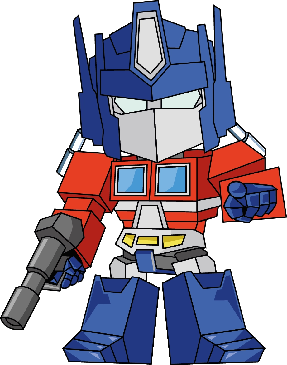 Chibi optimus prime looks bold yet adorable
