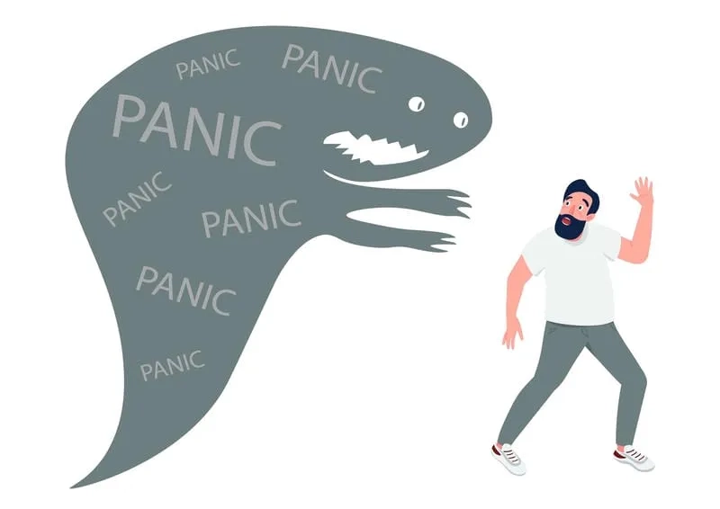 An infographic detailing common panic attack symptoms