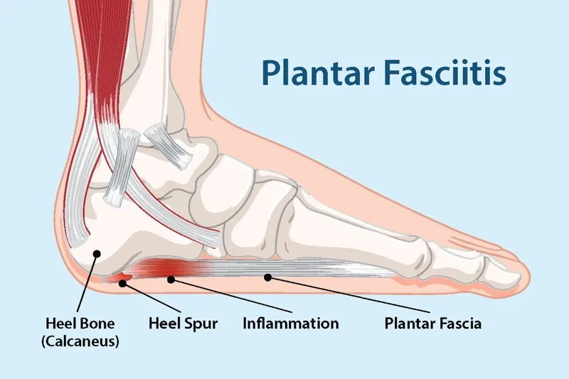 Common plantar fasciitis symptoms illustrated