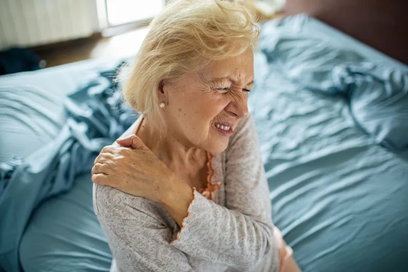 A blood test tube indicating high ESR levels