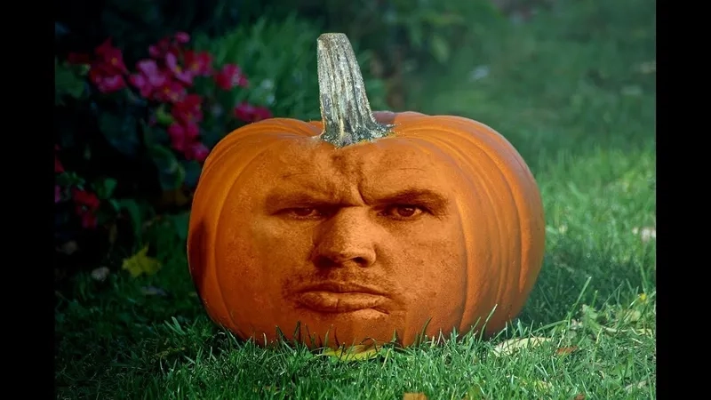 A truly spooky pumpkin meme design