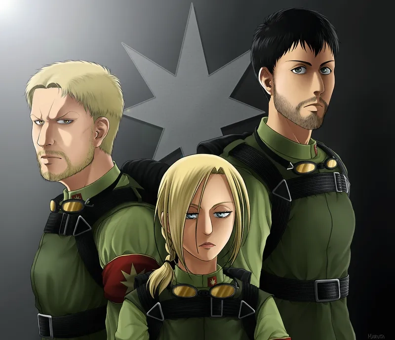 Reiner Braun abilities show his Titan strength and skill