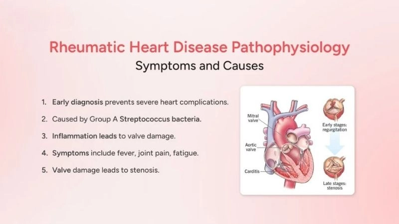 Rheumatic fever symptoms include fever, joint pain, rash