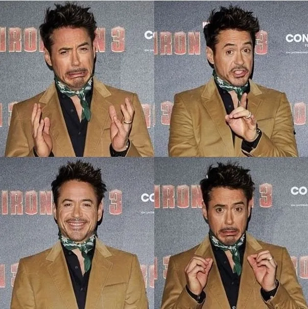 RDJ looking cool in his signature glasses