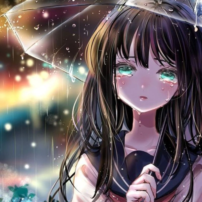 Sad and lonely anime images depicting a character alone anime