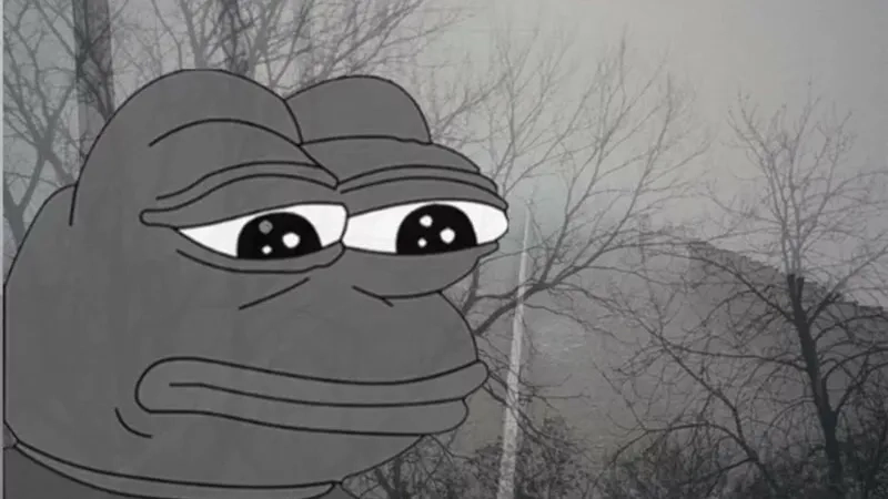 A classic sad spongebob meme in his room