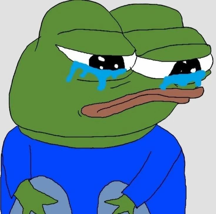 A heartbreaking sad dog meme with big eyes