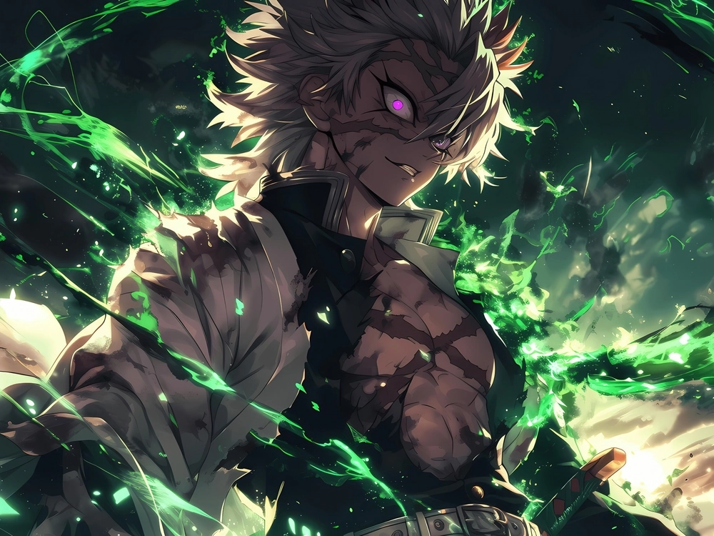 Set your phone with sanemi wallpaper