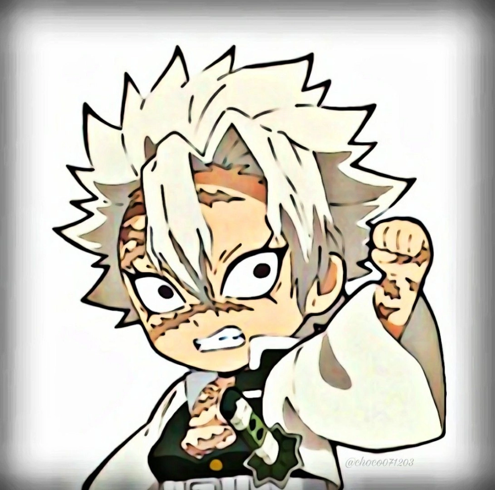Sanemi chibi Demon Slayer tiny yet intense