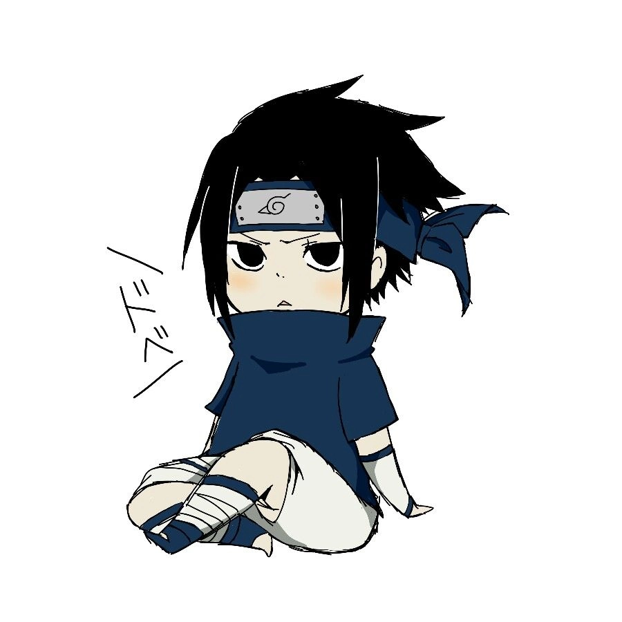 Chibi Sasuke small but full of power