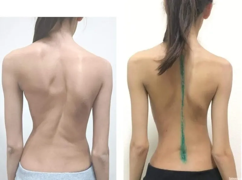 A patient being fitted for a scoliosis brace