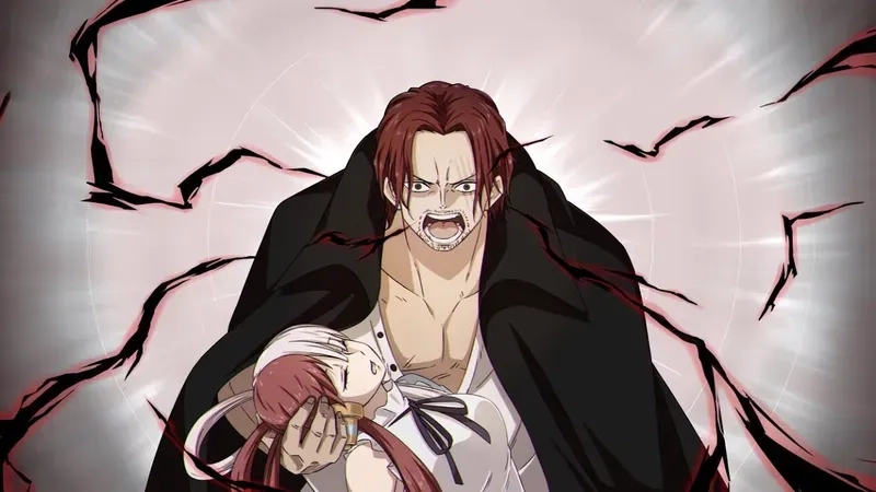 Admire the power of shanks sword in epic fights