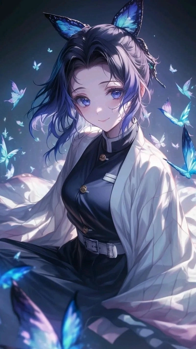 Admire Kochou Shinobu aesthetic art designs now