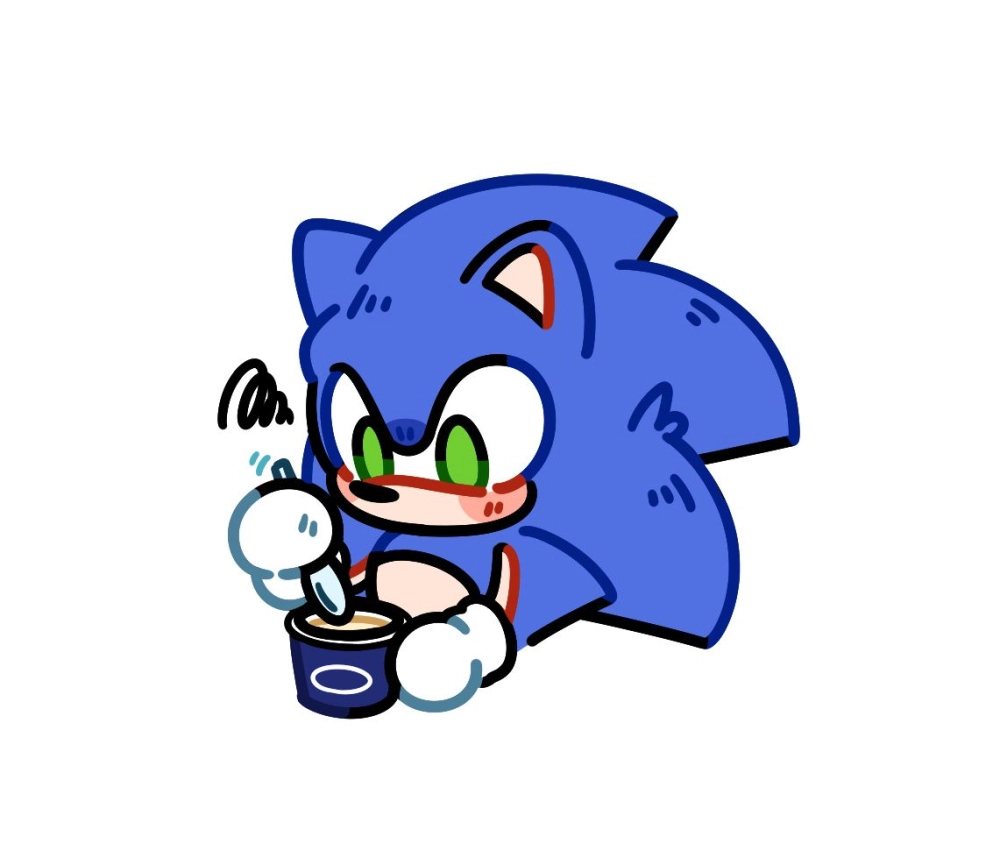 Sonic chibi races fast with tiny cute charm