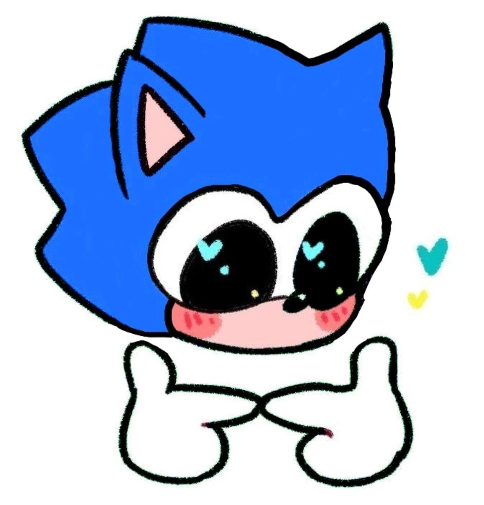 Sonic chibi art shines with bright energy