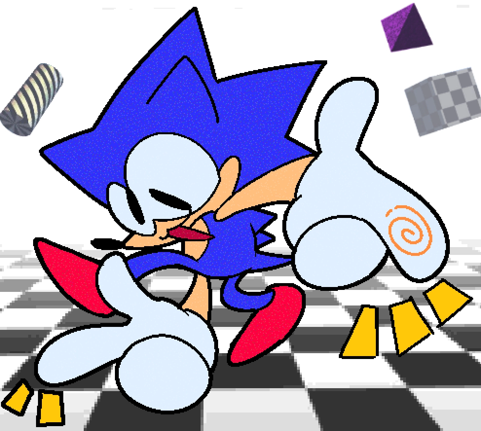 Sonic the Hedgehog chibi looks bold and fun