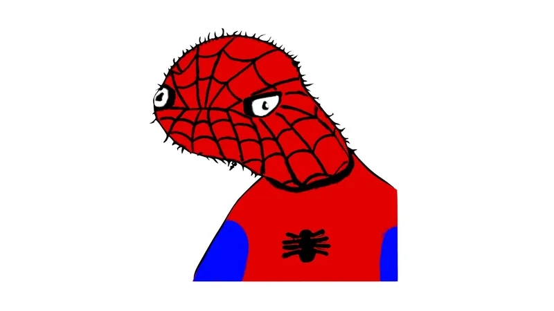 The iconic spiderman pointing meme
