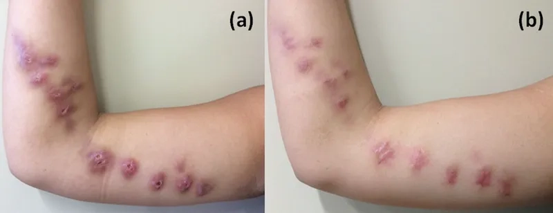 A collage of pictures of sporotrichosis