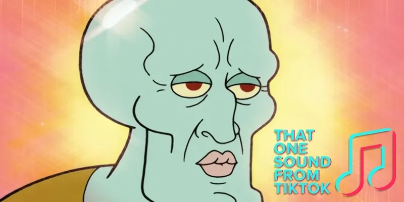 A close-up of the squidward nose meme