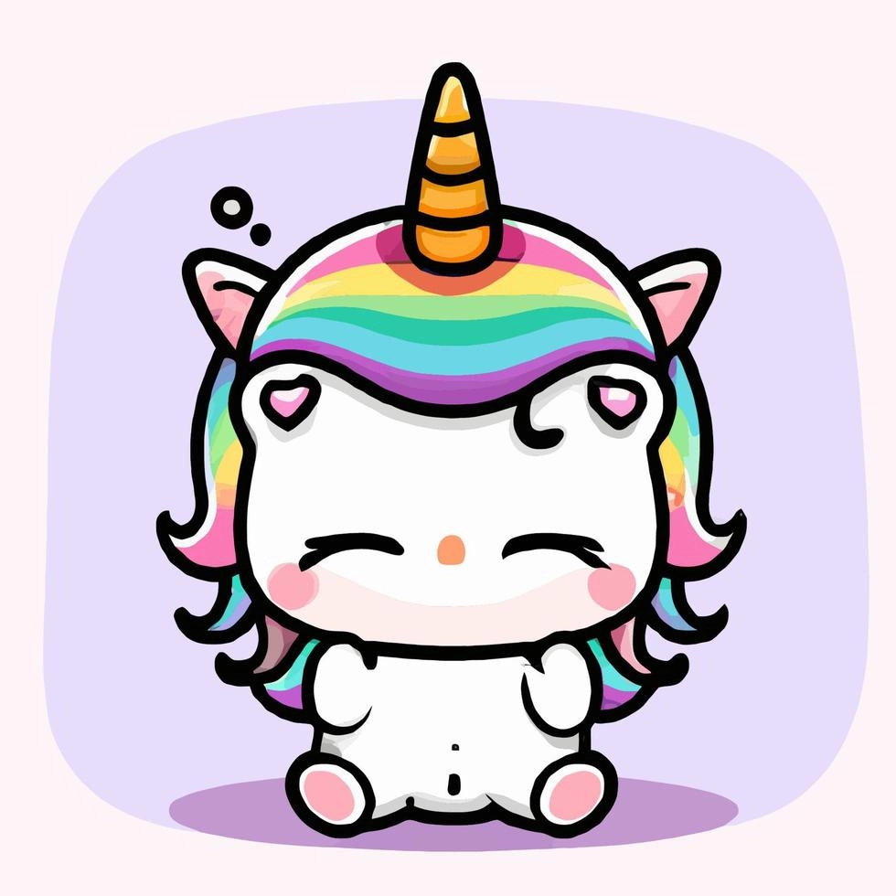 Unicorn chibi plush huggable and sweet