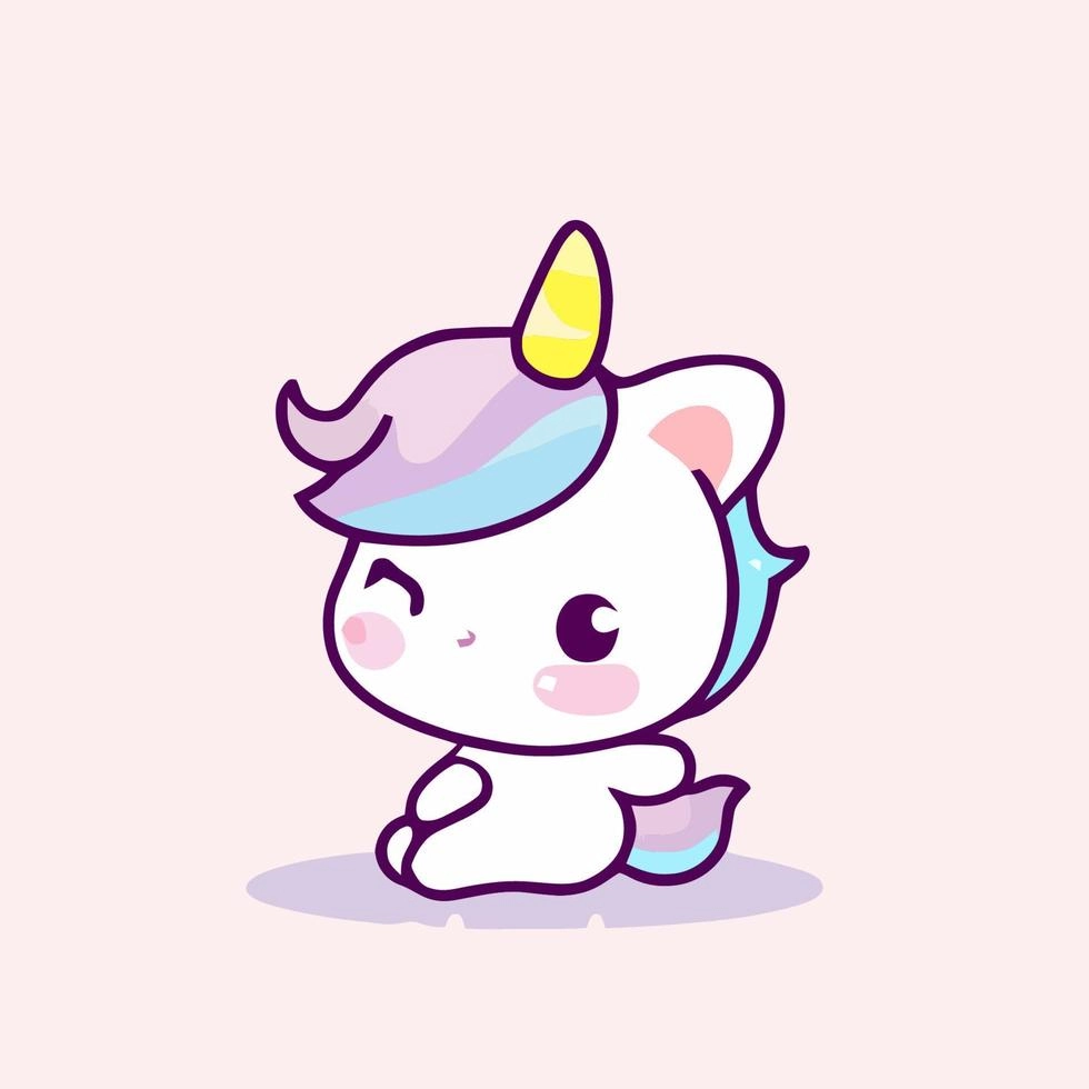 Chibi unicorn sticker fun and adorable