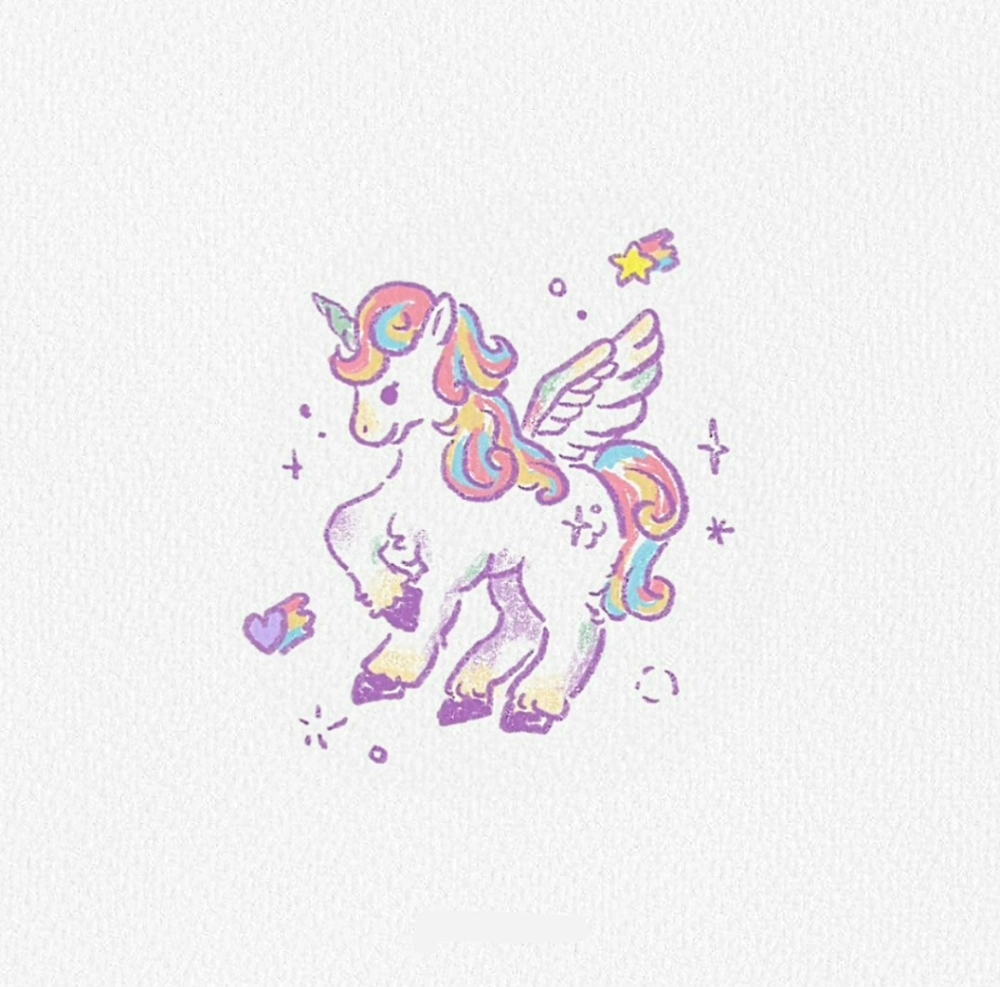 Chibi unicorn drawing simple and magical