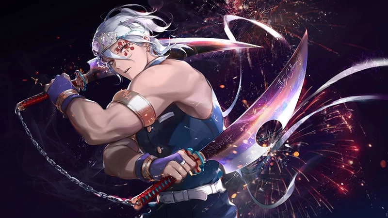 Powerful Uzui Tengen demon slayer style