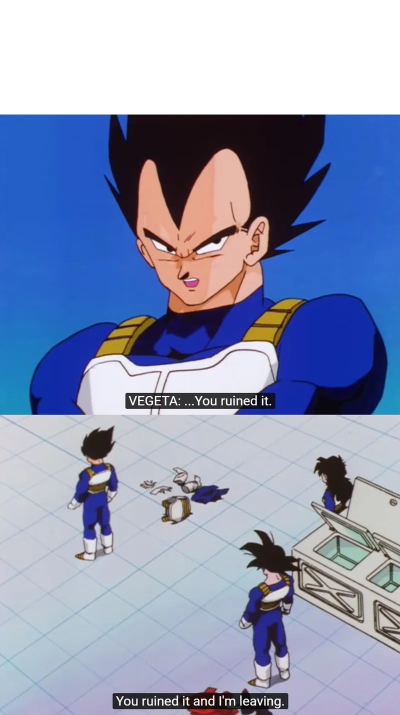 The original its over 9000 meme from Dragon Ball Z