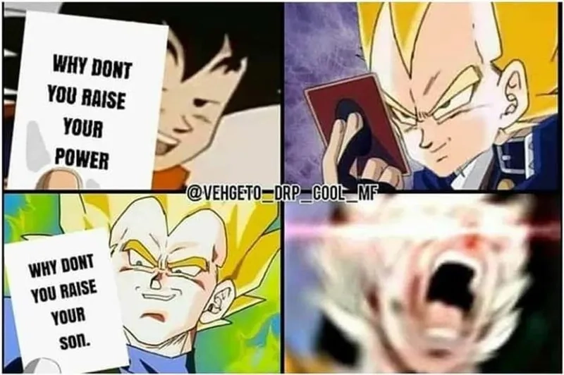 Using the sad Vegeta meme for a relatable post
