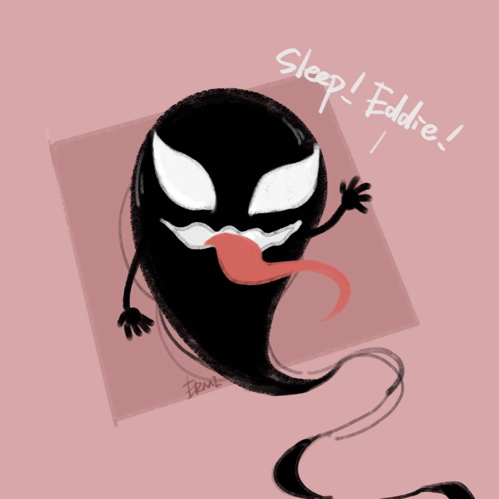 Venom chibi drawing captures dark cute details