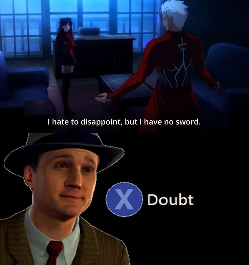 A useful x doubt meme template for any situation