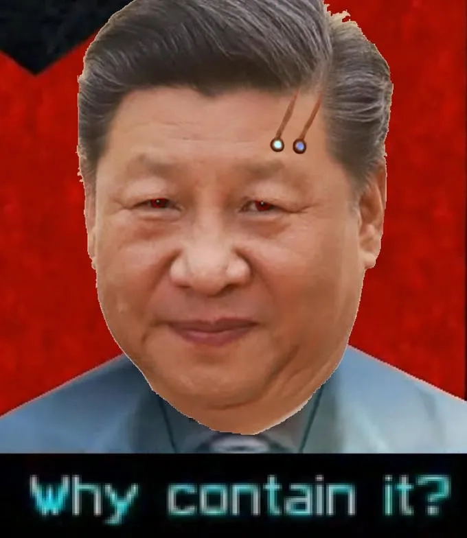 A classic example of the Winnie the Pooh Xi Jinping meme