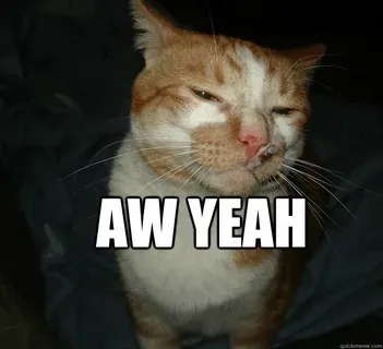 The classic oh yeah meme breaking through a wall