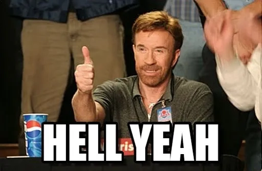 A groovy yeah baby meme for good news