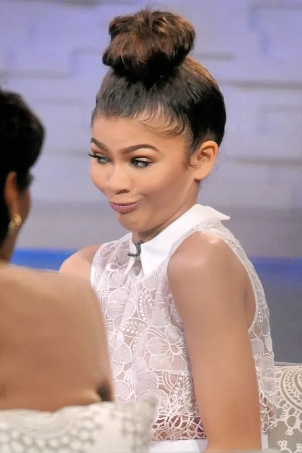 The iconic zendaya laughing meme for pure joy