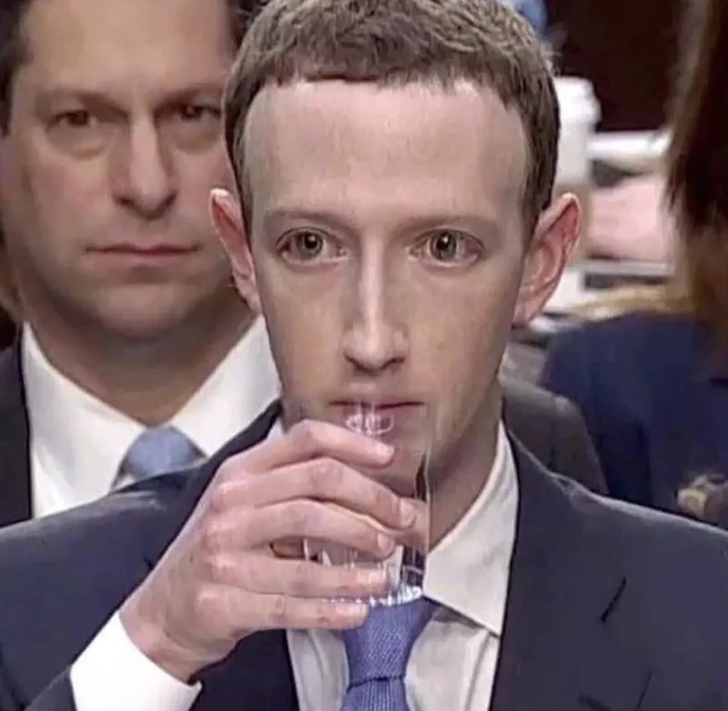 The iconic mark zuckerberg meme for any awkward situation