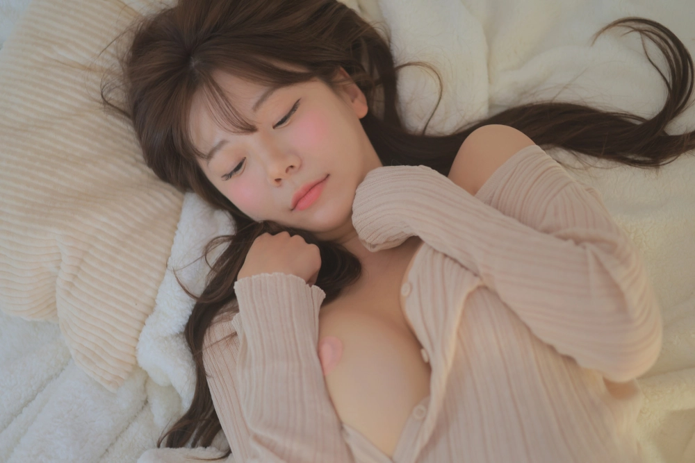 Girl photo hide face ignites mystery veil and secret scorching intensity