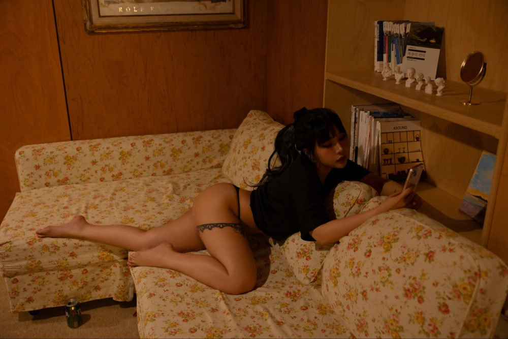 Aesthetic photo girl glows flawless vibes and breathtaking molten temptation